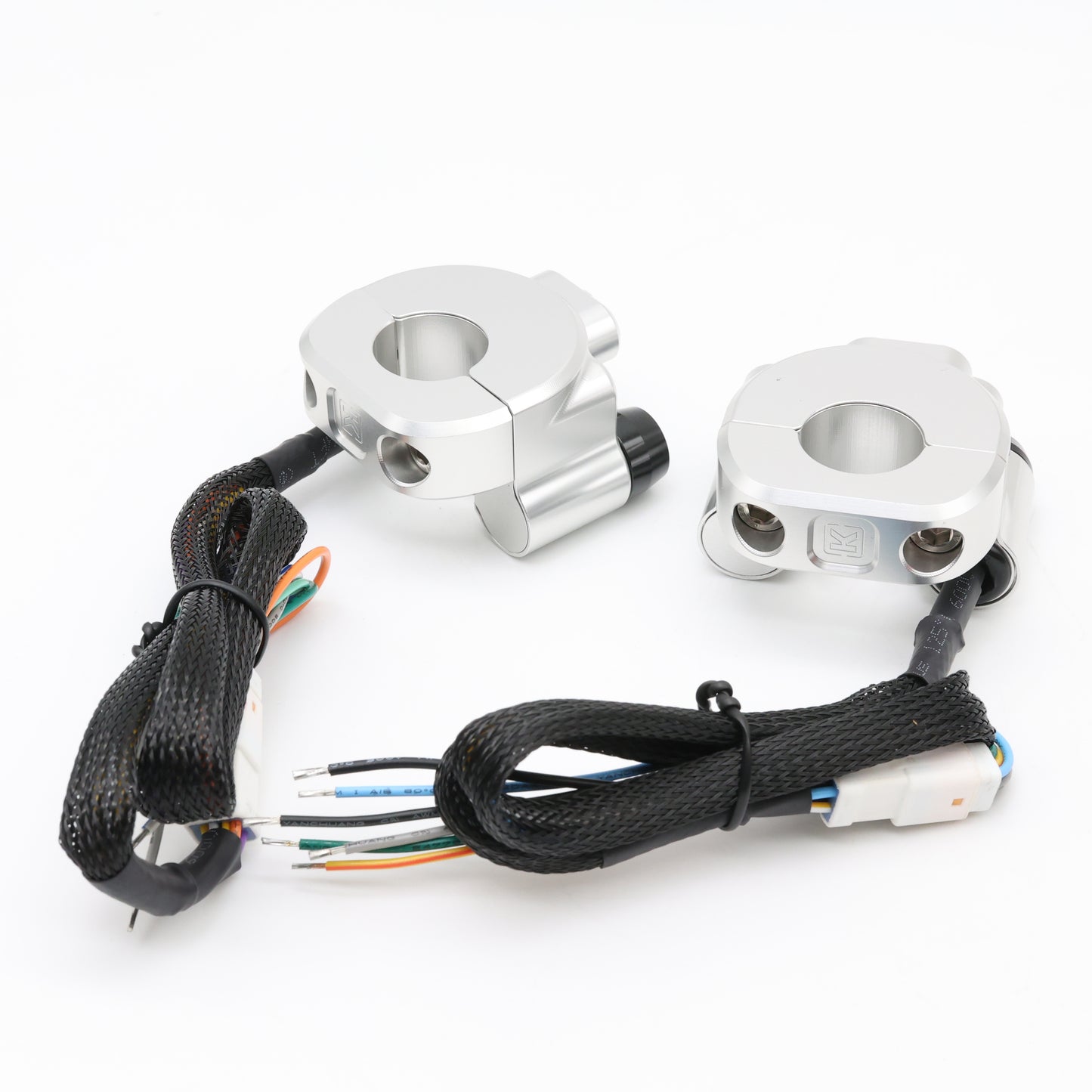Kepspeed Pro Billet CNC Lighting Control Switch Assembly for 7/8" Handlebars (Silver)