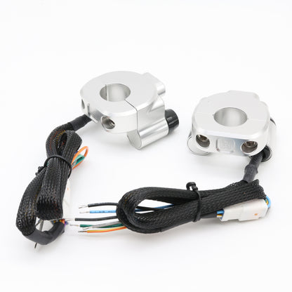 Kepspeed Pro Billet CNC Lighting Control Switch Assembly for 7/8" Handlebars (Silver)