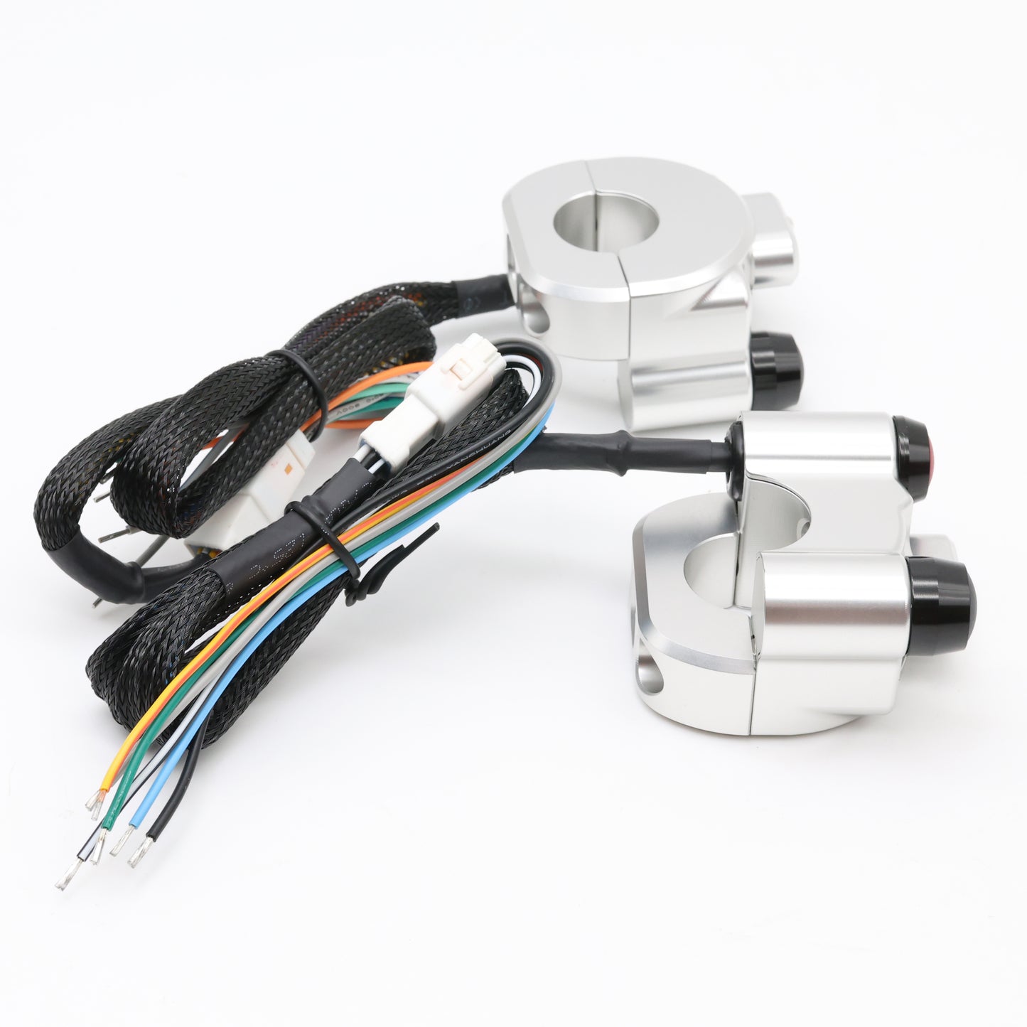 Kepspeed Pro Billet CNC Lighting Control Switch Assembly for 7/8" Handlebars (Silver)