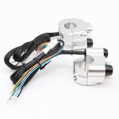 Kepspeed Pro Billet CNC Lighting Control Switch Assembly for 7/8" Handlebars (Silver)
