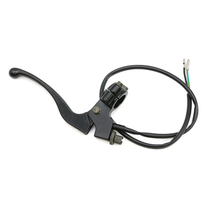 7/8" Right Side Drum Brake Lever with Brake Light Switch (Black)
