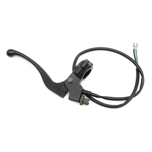 7/8" Right Side Drum Brake Lever with Brake Light Switch (Black)