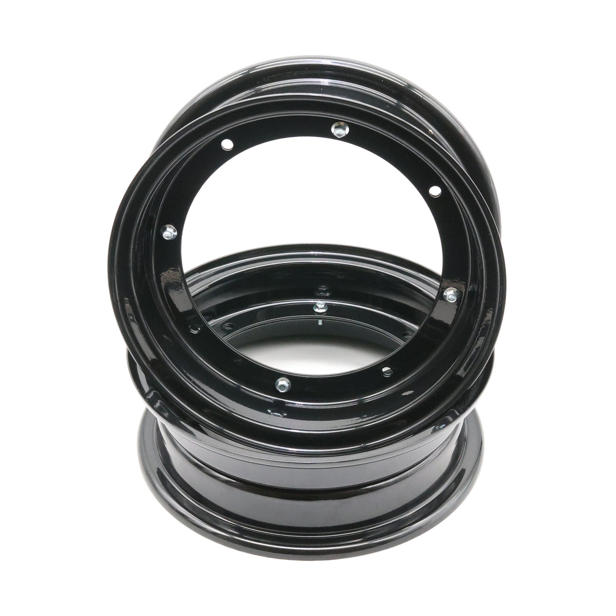 Set of 2 - CT70 10" X 3" Gloss Black 2 Piece Rims
