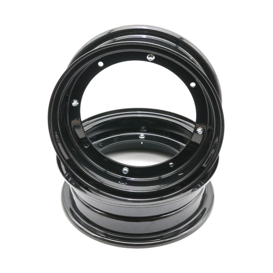 Set of 2 - CT70 10" X 3" Gloss Black 2 Piece Rims