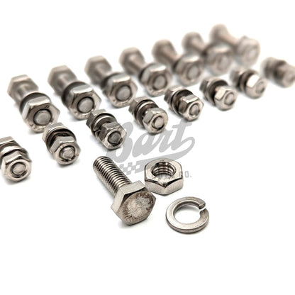CT70 Stainless Steel Front & Rear Split Rim and Hub Wheel Hardware Bolt Set