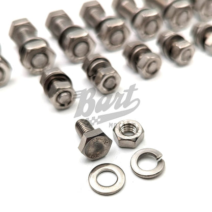 CT70 Stainless Steel Front & Rear Split Rim and Hub Wheel Hardware Bolt Set