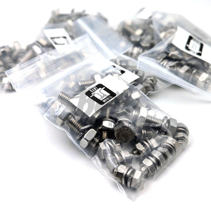 CT70 Stainless Steel Front & Rear Split Rim and Hub Wheel Hardware Bolt Set