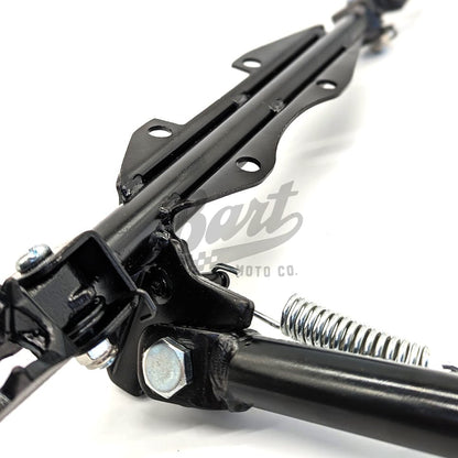 Heavy Duty Engine-Mount Studded Foot Pegs and Kick Stand
