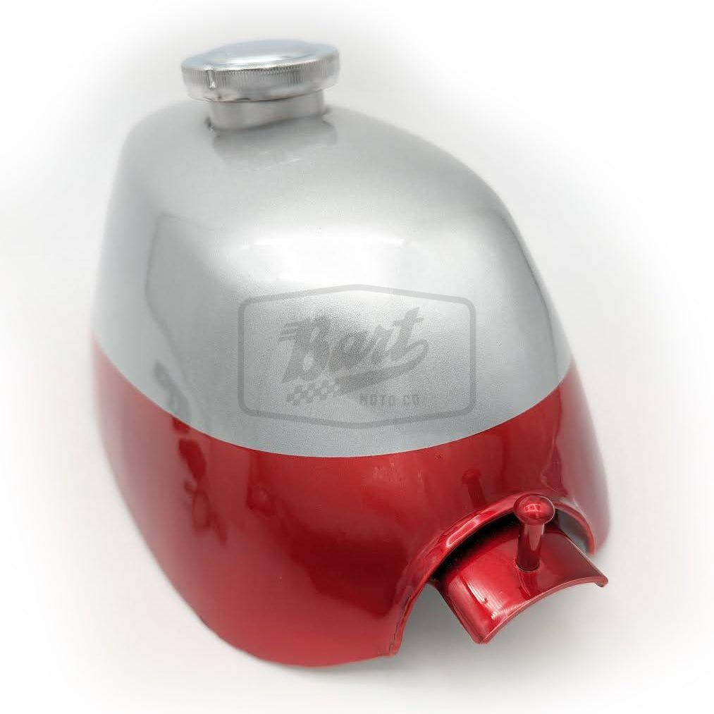 Reproduction Z50 K0-K1 1968-1970 Gas Fuel Tank Full Kit (Silver / Red)