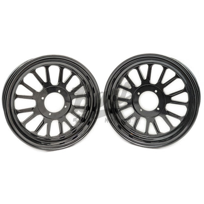 Set of 2 - Z-Type 12" X 3.5" 16 Spoke 1 Piece Rim (Black)