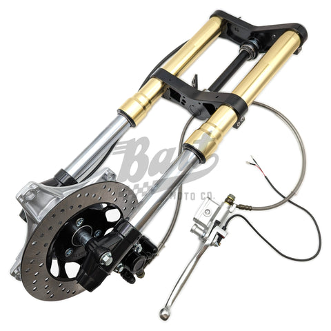 Adjustable CT70 Black & Gold Inverted Fork with Disc V2 Front End Kit