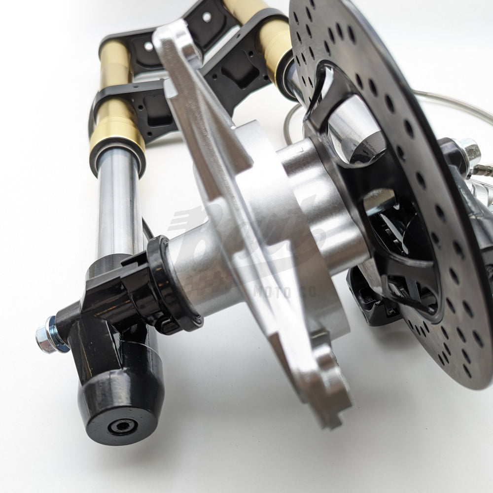Adjustable CT70 Black & Gold Inverted Fork with Disc V2 Front End Kit