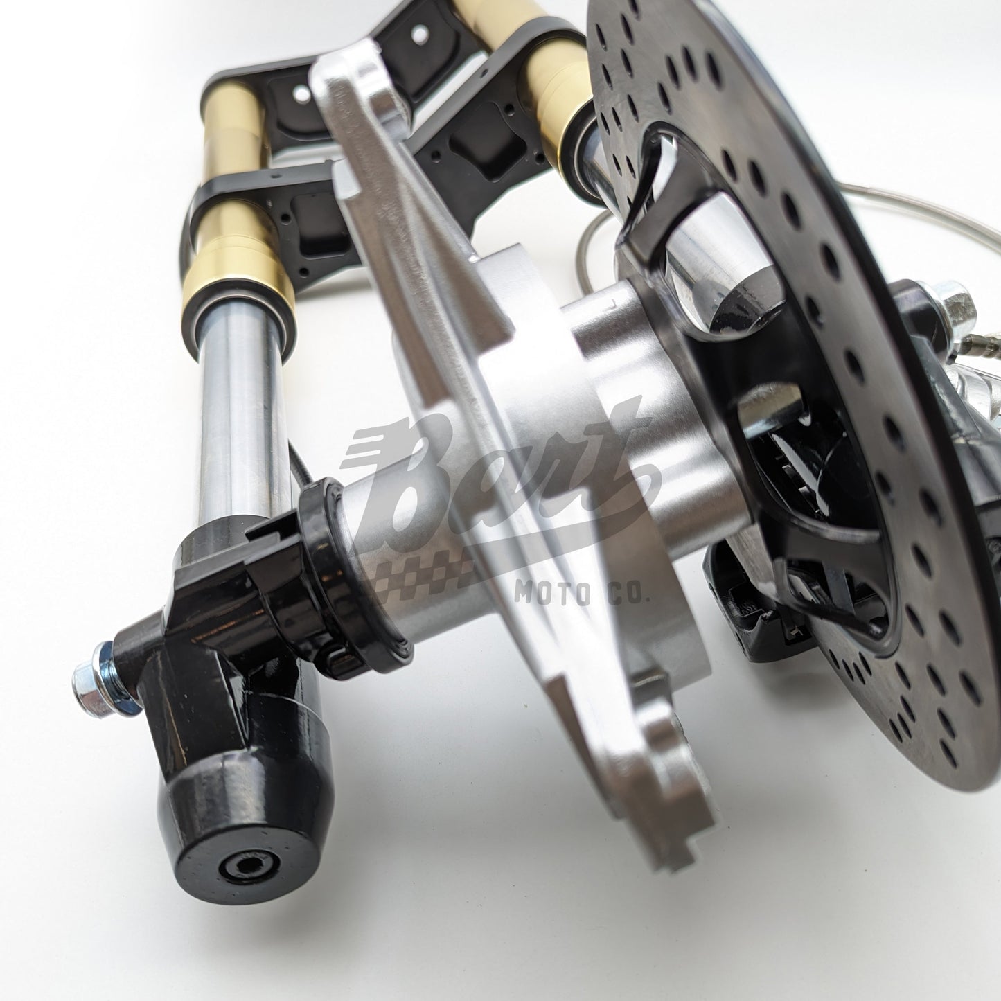 Adjustable CT70 Black & Gold Inverted Fork with Disc V2 Front End Kit