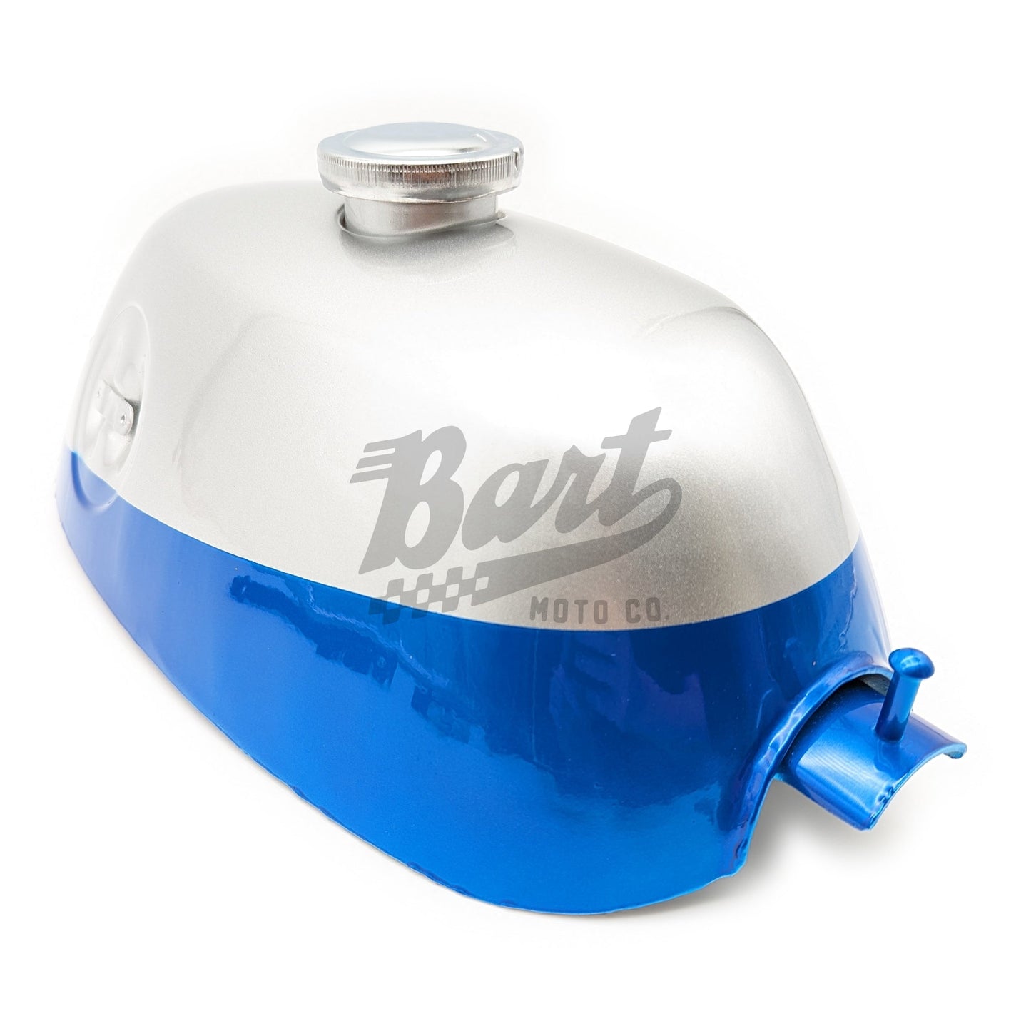 Reproduction Z50 K0-K1 1968-1970 Gas Fuel Tank Full Kit (Silver / Blue)