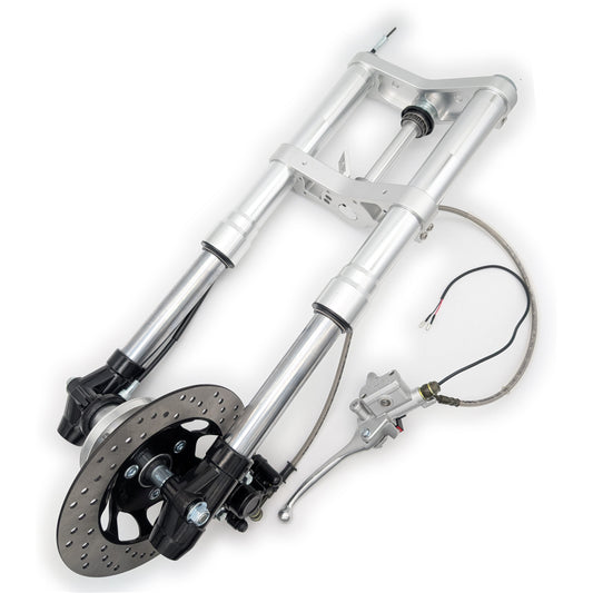 Adjustable Z50 Silver Inverted Fork with Disc V2 Front End Kit (600mm Length)