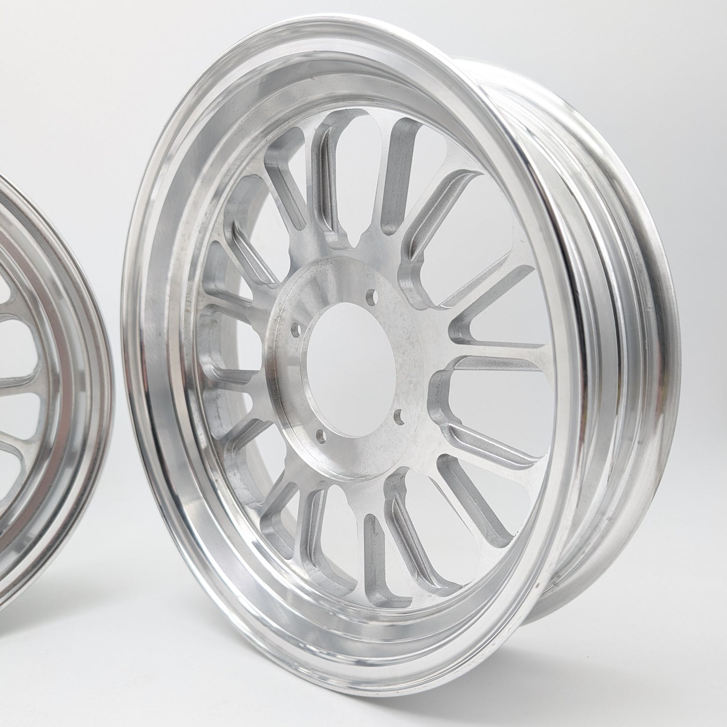 Set of 2 - Z-Type 12" X 3.5" 16 Spoke 1 Piece Rim (Silver)