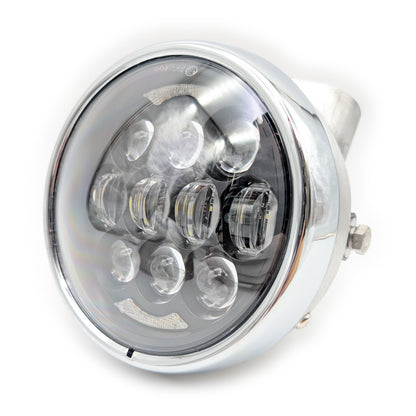 Raw Aluminum CT70 Headlight Bucket with 12V LED Headlight