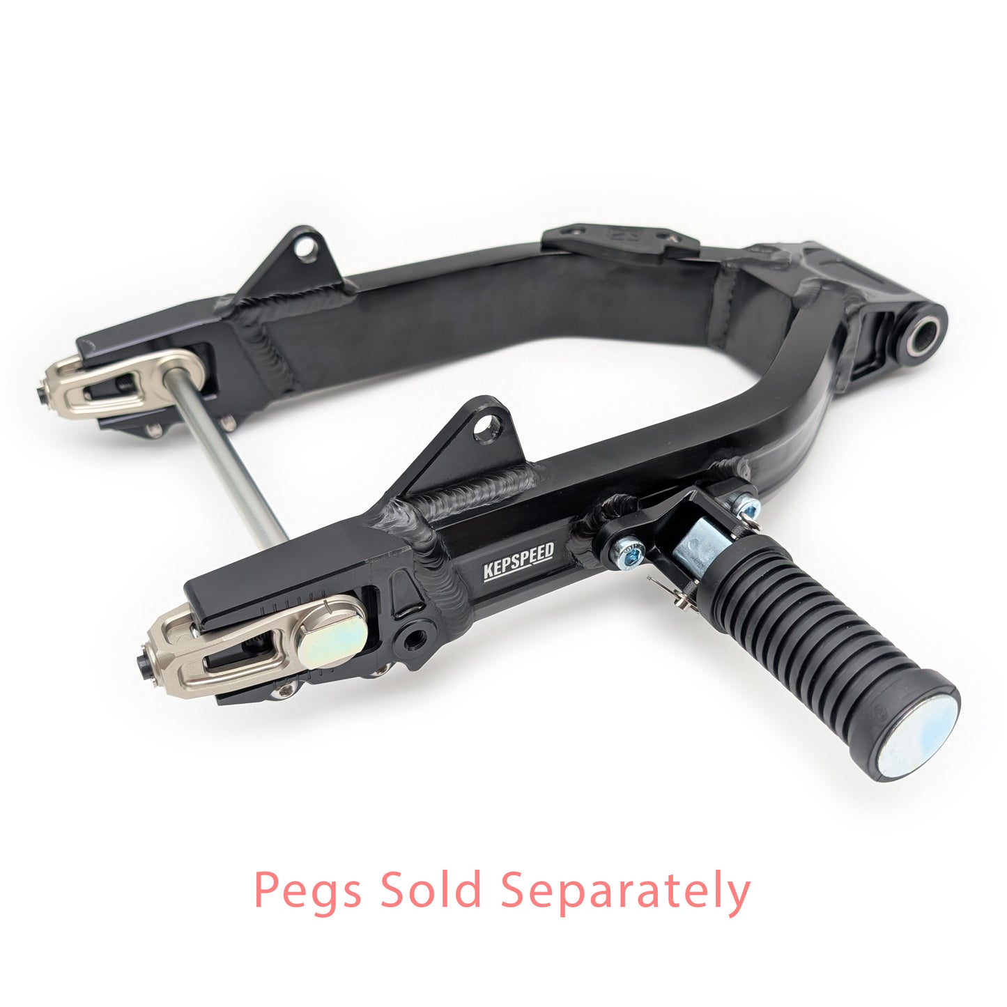 CT70 Heavy Duty Kepspeed Racing +2" Extended Swingarm with Peg Mounts (Black)