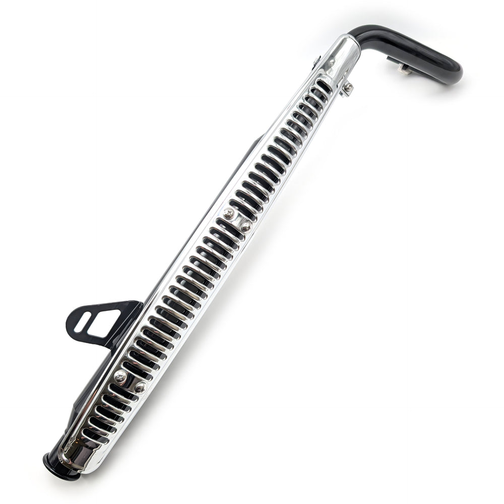 CT70 K0 Style Big Bore Exhaust (Black & Chrome)