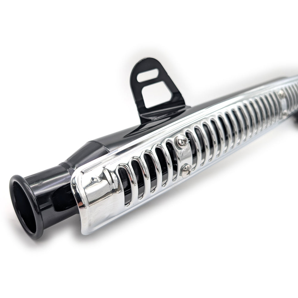 CT70 K0 Style Big Bore Exhaust (Black & Chrome)