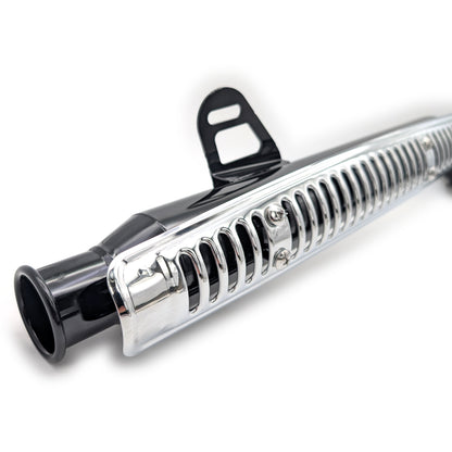 CT70 K0 Style Big Bore Exhaust (Black & Chrome)