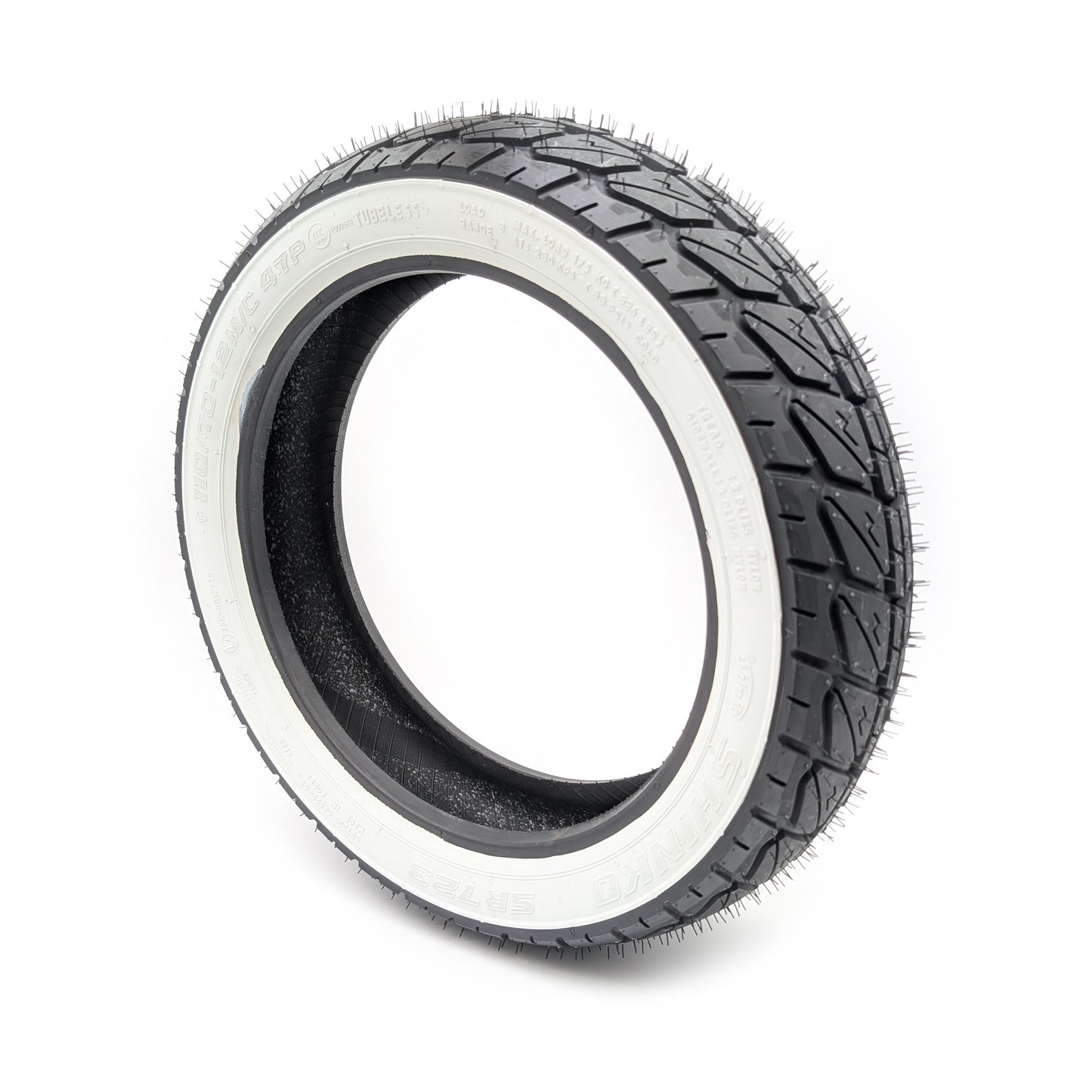 Shinko SR723 110/70-12 White Wall Tire (Front/Rear)