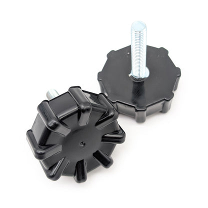 Black Plastic Handlebar Knob Set (Pair)