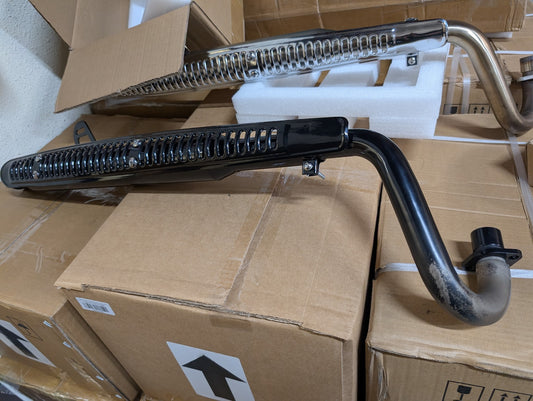 CT70 K0 Style Big Bore Exhaust (Black) (BLEMISH) NO RETURNS