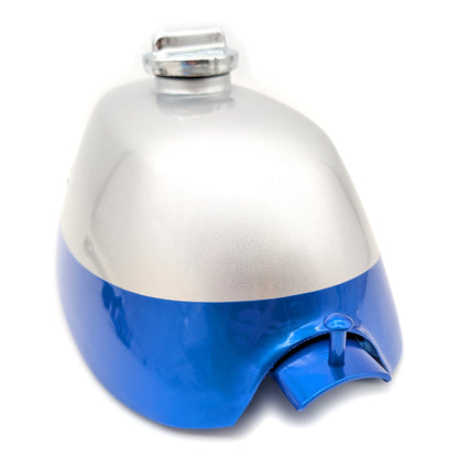 Reproduction Z50 K0-K1 1968-1970 Gas Fuel Tank Full Kit (Silver / Blue)