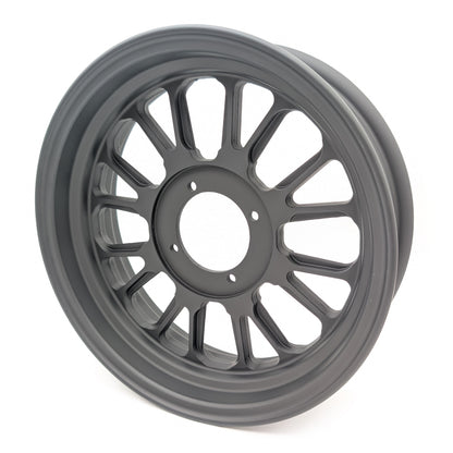 Set of 2 - Z-Type 12" X 3.5" Rear / 2.75" Front 16 Spoke 1 Piece Rim (Flat Black)