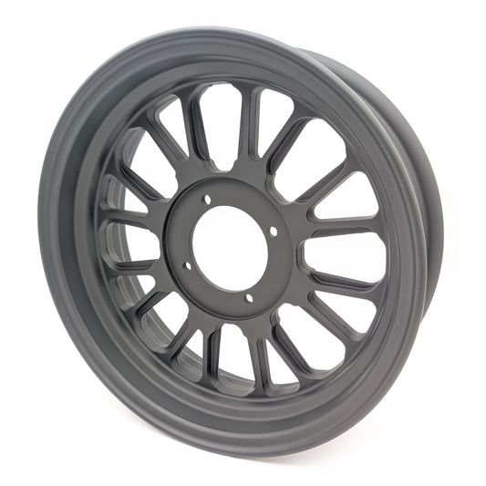 Single Wheel - Z-Type 12" X 3.5" 16 Spoke 1 Piece Rim (Flat Black)