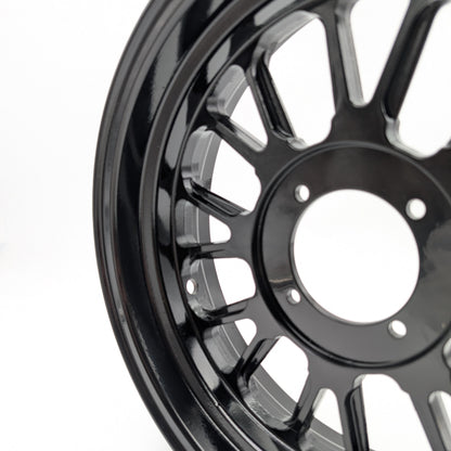 Set of 2 - Z-Type 12" X 3.5" Rear / 2.75" Front 16 Spoke 1 Piece Rim (Black)