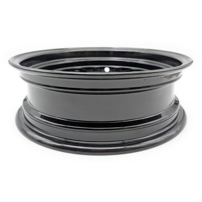 Set of 2 - Z-Type 12" X 3.5" Rear / 2.75" Front 16 Spoke 1 Piece Rim (Black)