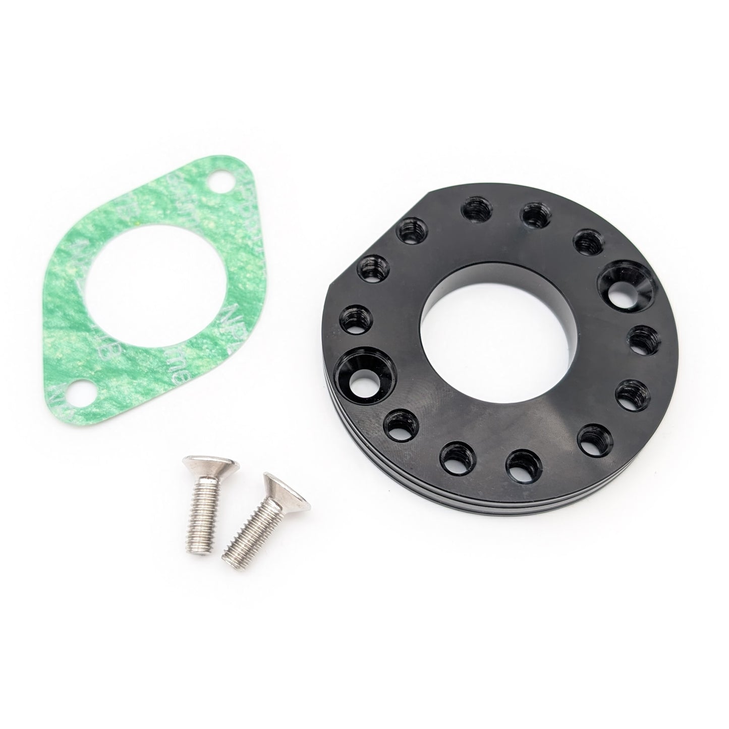 Black Adjustable Rotating Intake Manifold 360° Spin Adapter – (58mm Bolt Spacing, 30mm Bore) (ZS190 / ZS212 / Daytona Anima 190-212cc)