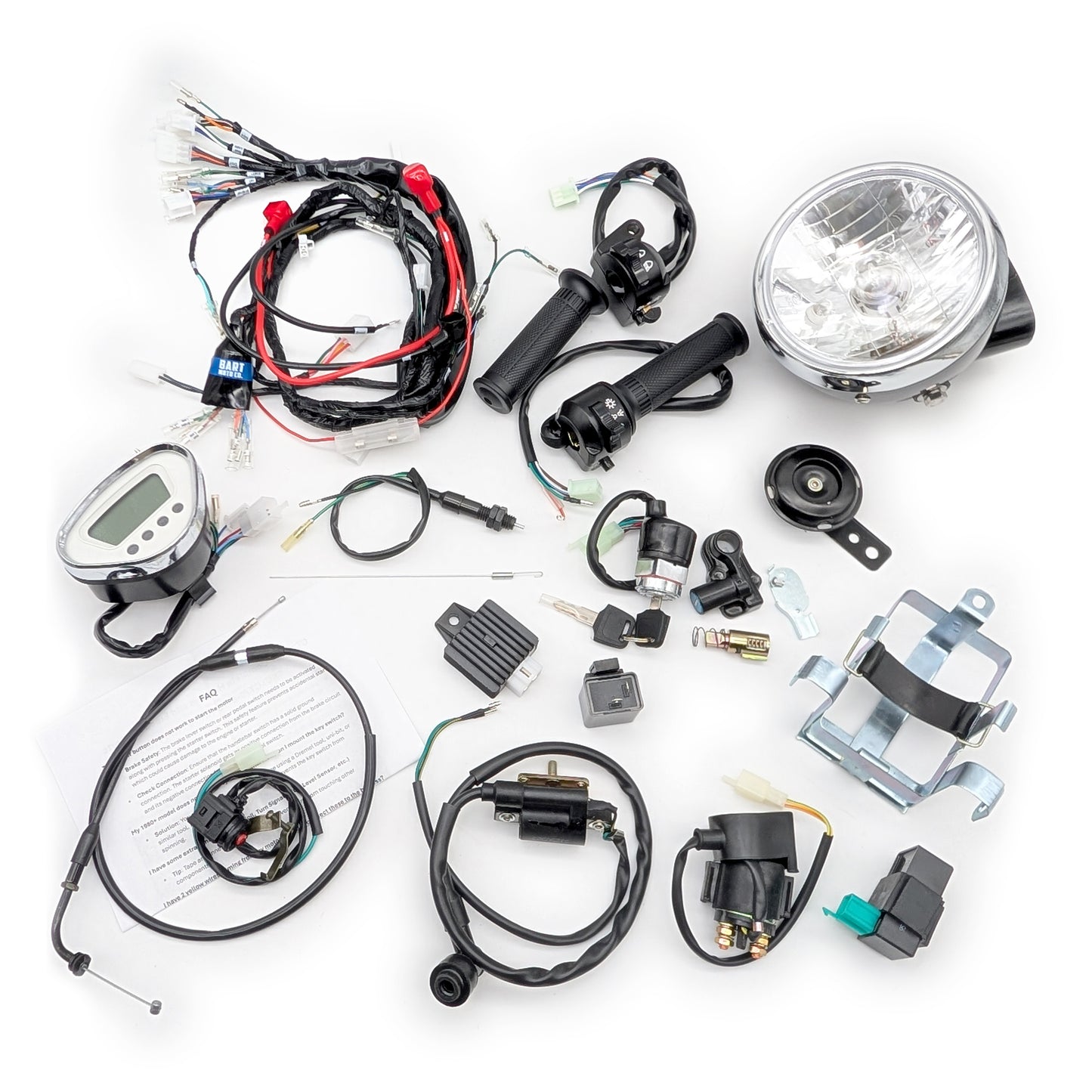 CT70 12V Complete Harness and Electrical Parts (Black Controls)