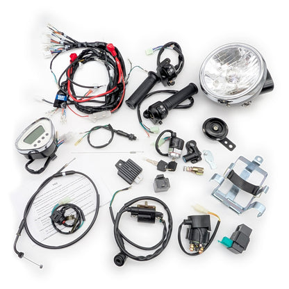 CT70 12V Complete Harness and Electrical Parts (Black Controls)