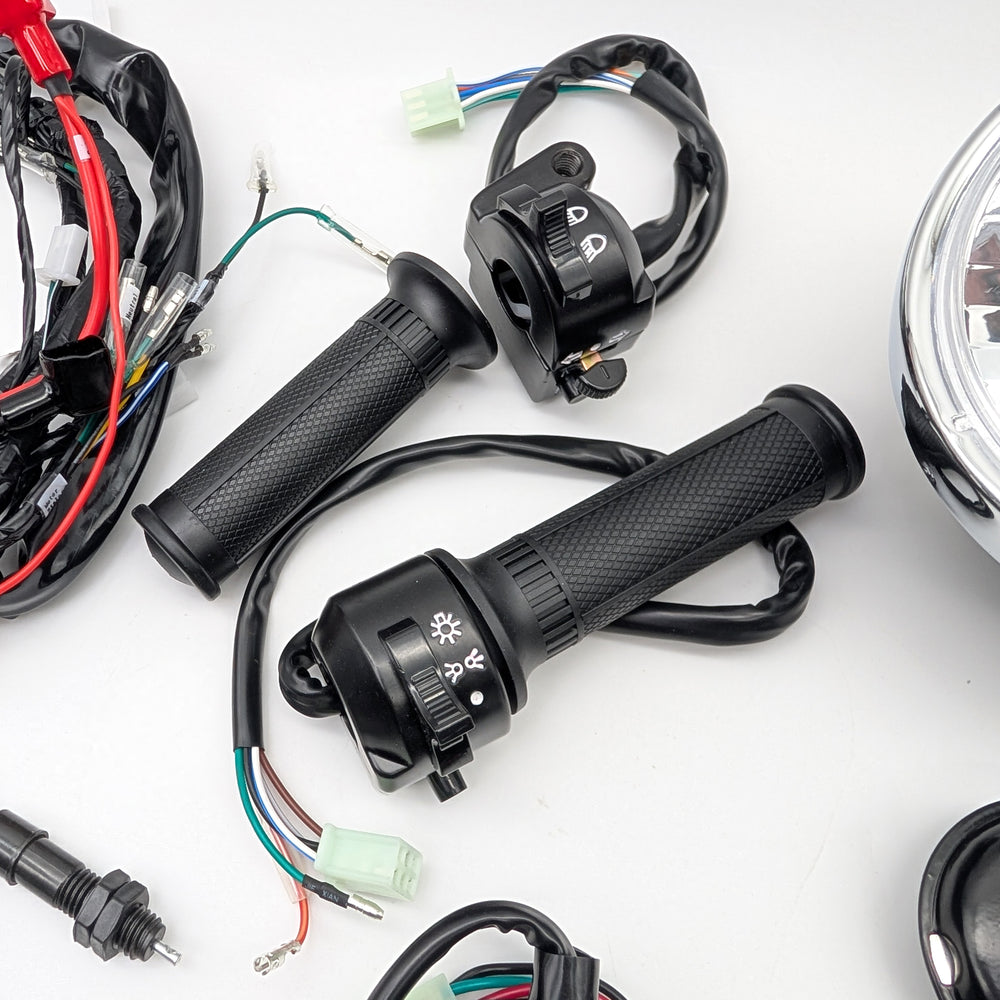 CT70 12V Complete Harness and Electrical Parts (Black Controls)