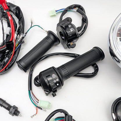 CT70 12V Complete Harness and Electrical Parts (Black Controls)