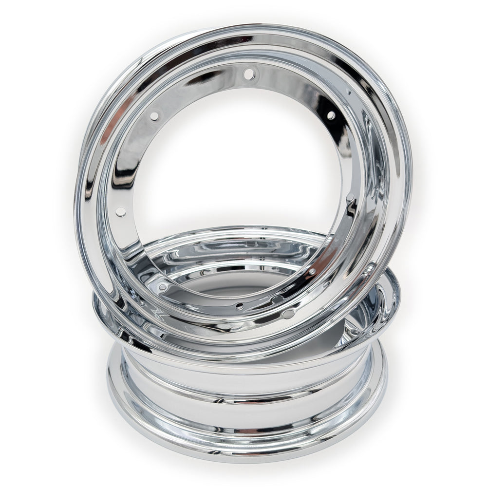 Reproduction CT70 Chrome 10" X 2.75" 2 Piece Rim (2 Wheel Set)
