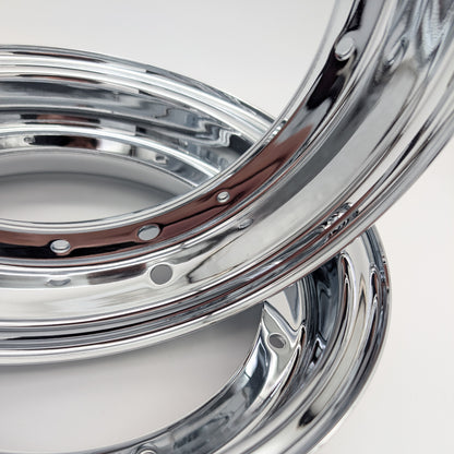 Set of 2 - CT70 Chrome 10" X 2.75" 2 Piece Rims