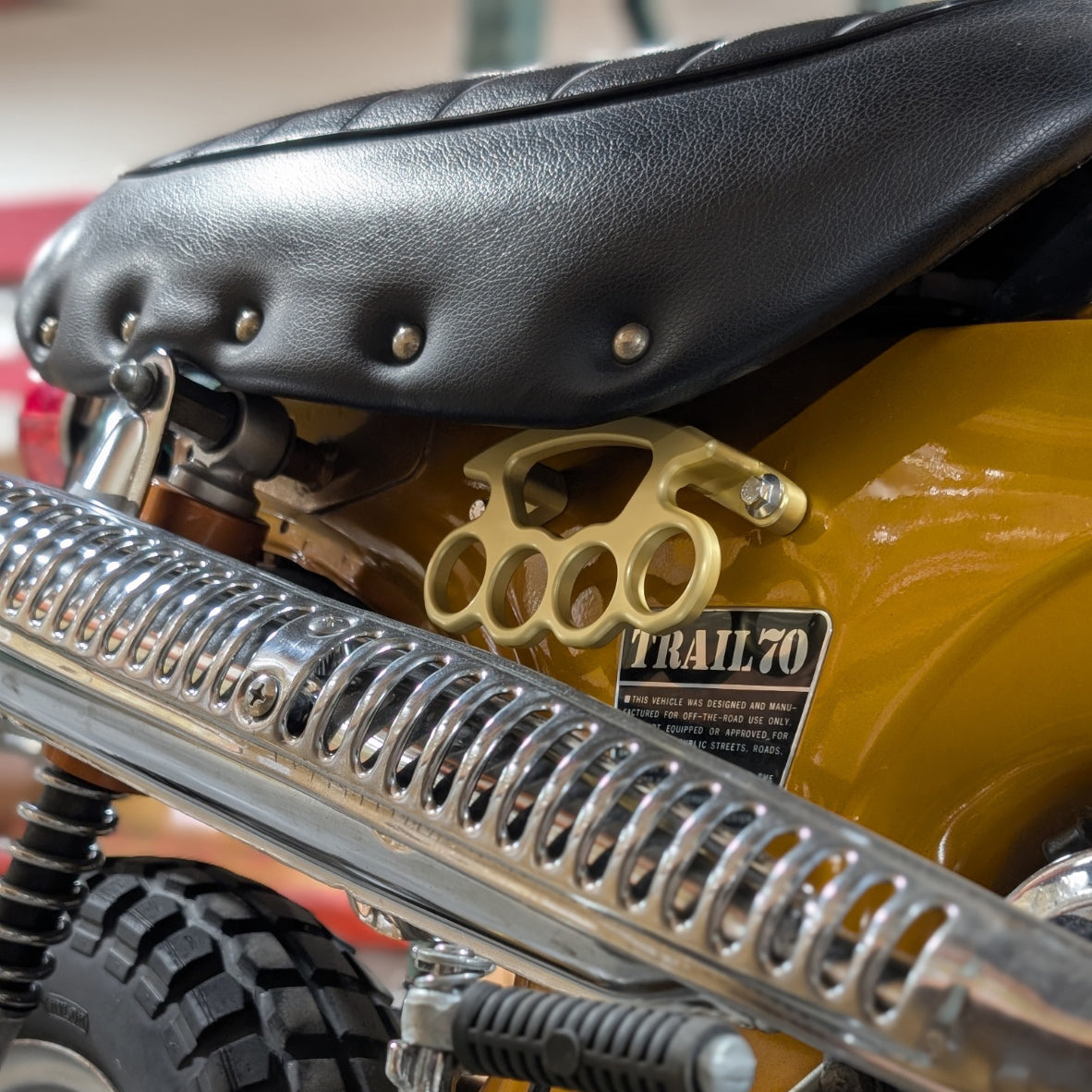 CT70 Brass Knucks Frame Grab Handle (Titanium Gold) – Bart Moto Co