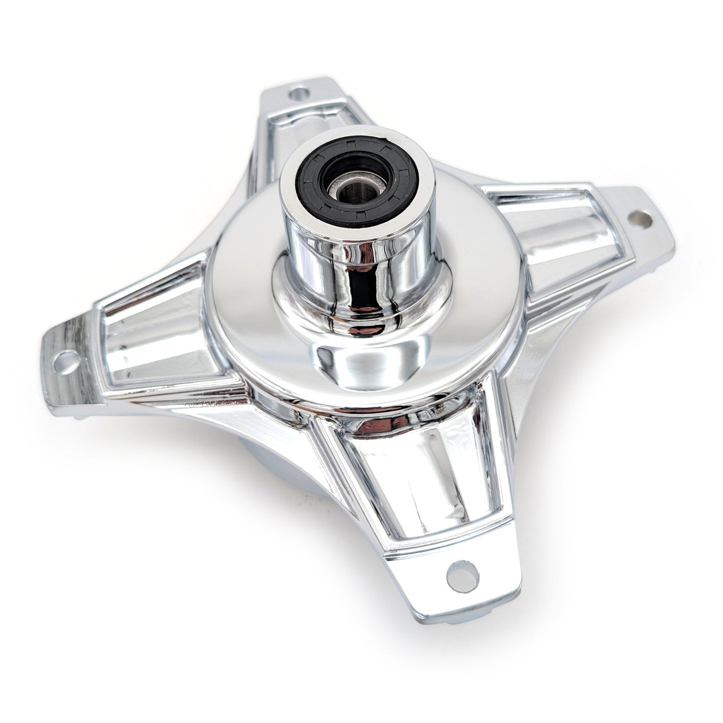 Show-Level Chrome Front Drum Hub Set - CT70 & Replicas