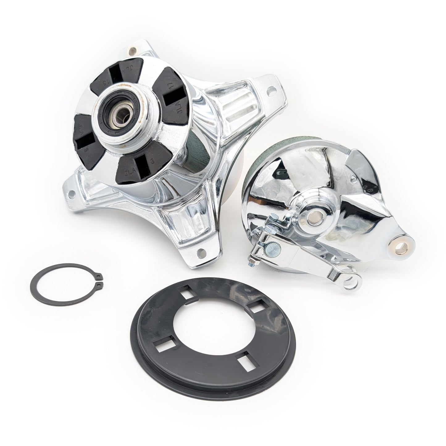 Show-Level Chrome Rear Hub Set w/ Cush Drive - CT70 & Replicas