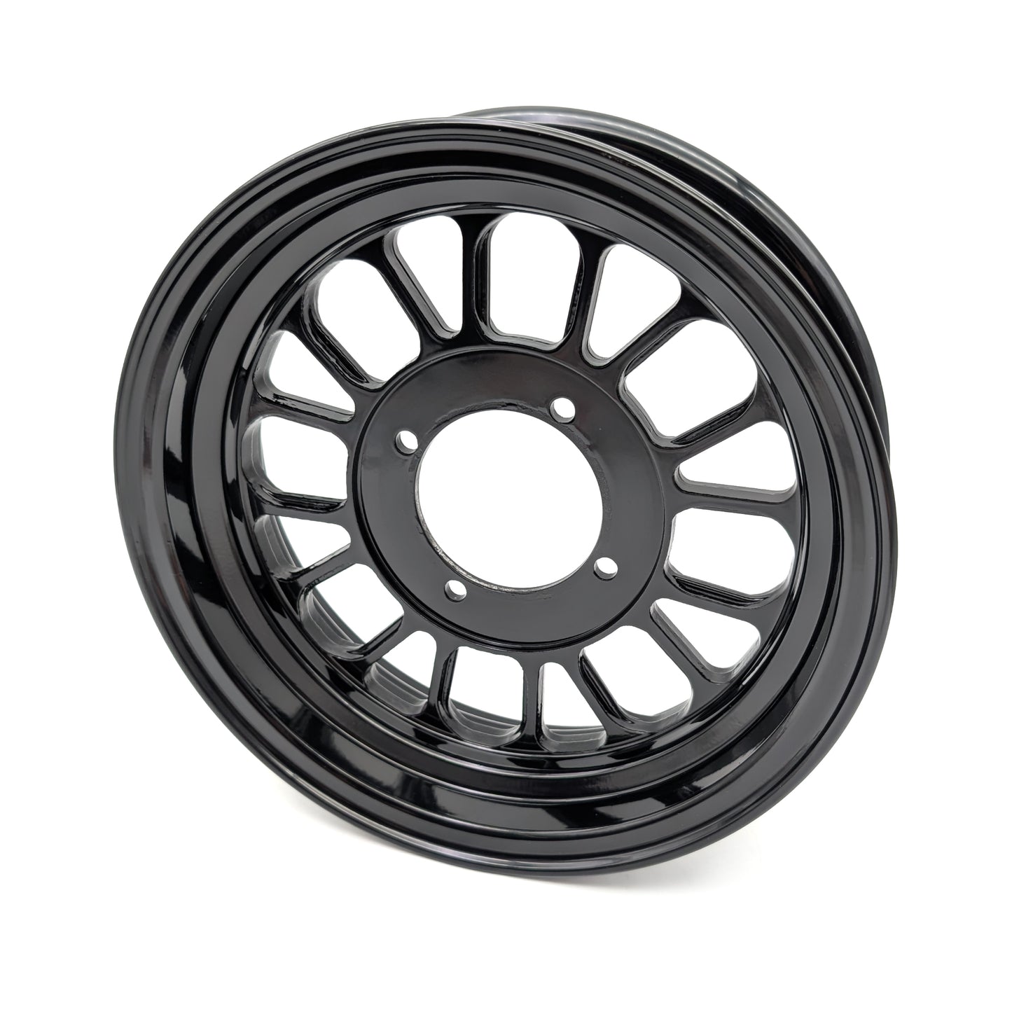 Single Wheel - 10 X 2.75" 16 Spoke 1 Piece Rim (Black)