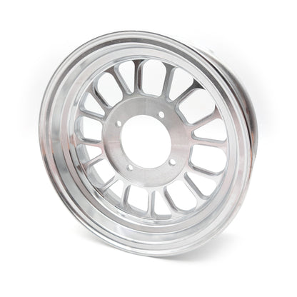 Single Wheel - 10 X 2.75" 16 Spoke 1 Piece Rim (Silver)