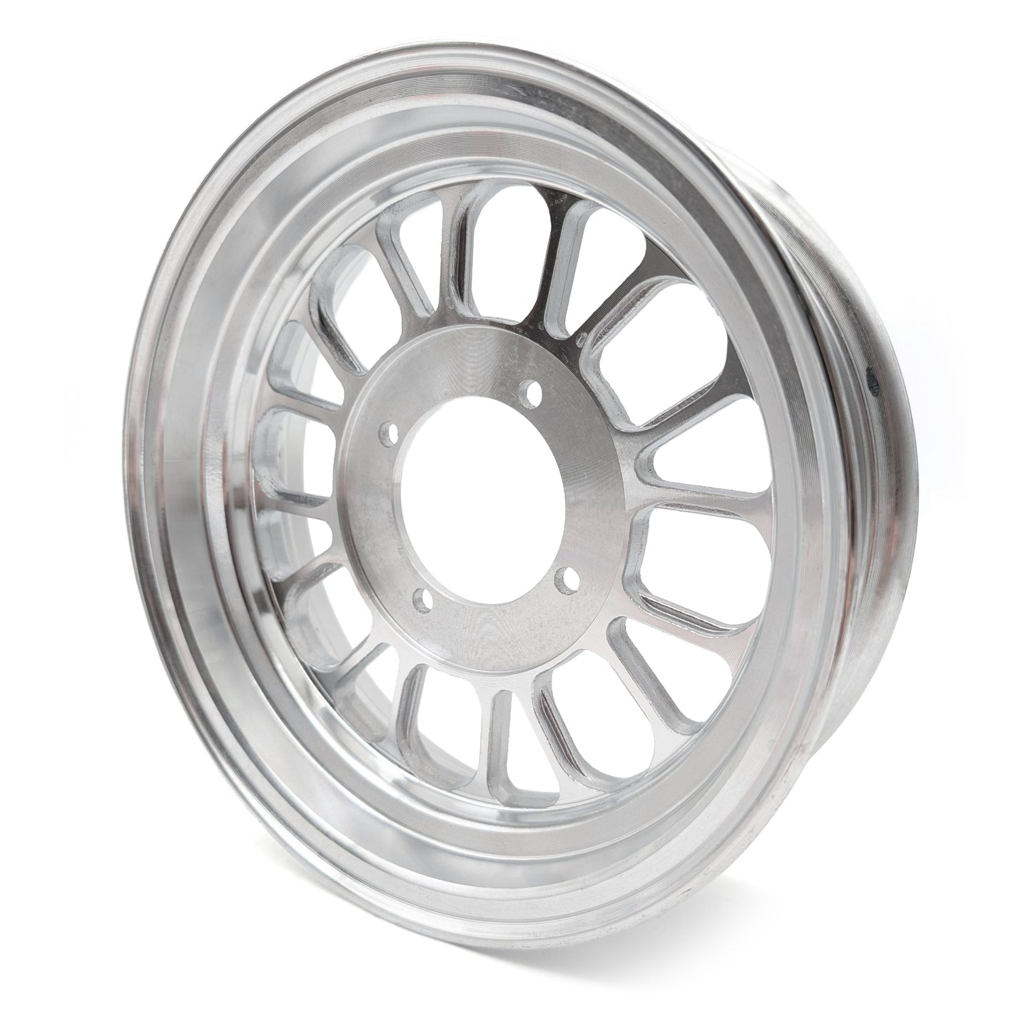 Single Wheel - 10 X 2.75" 16 Spoke 1 Piece Rim (Silver)
