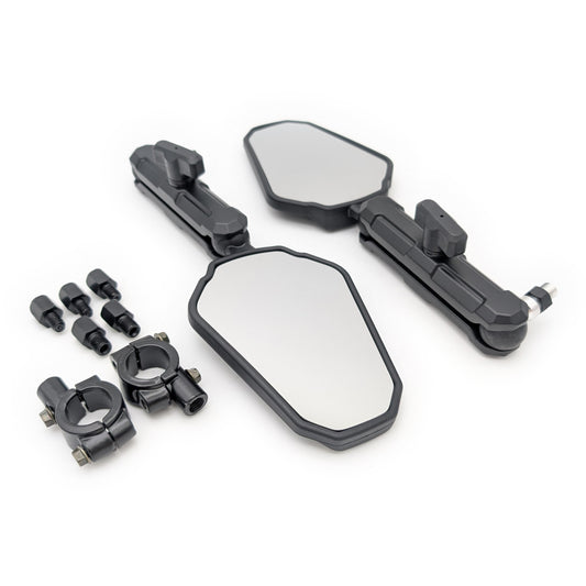ADV Folding Rearview Mirrors – 360° Ball Mount – M8 / M10 Fitment (Pair)