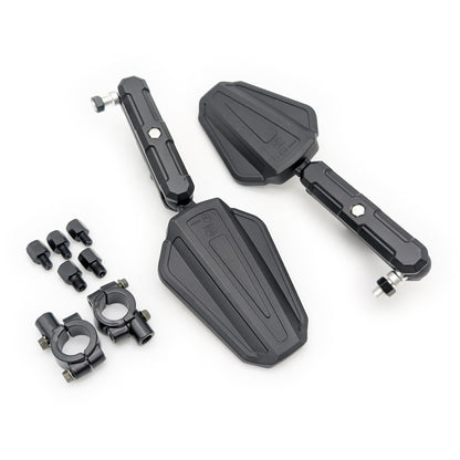 ADV Folding Rearview Mirrors – 360° Ball Mount – M8 / M10 Fitment (Pair)