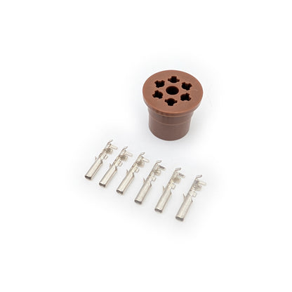 Honda Brown Round 6-Pin Key Switch Connector (Male or Female) – CT70 SL70 XL70