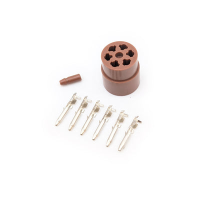 Honda Brown Round 6-Pin Key Switch Connector (Male or Female) – CT70 SL70 XL70